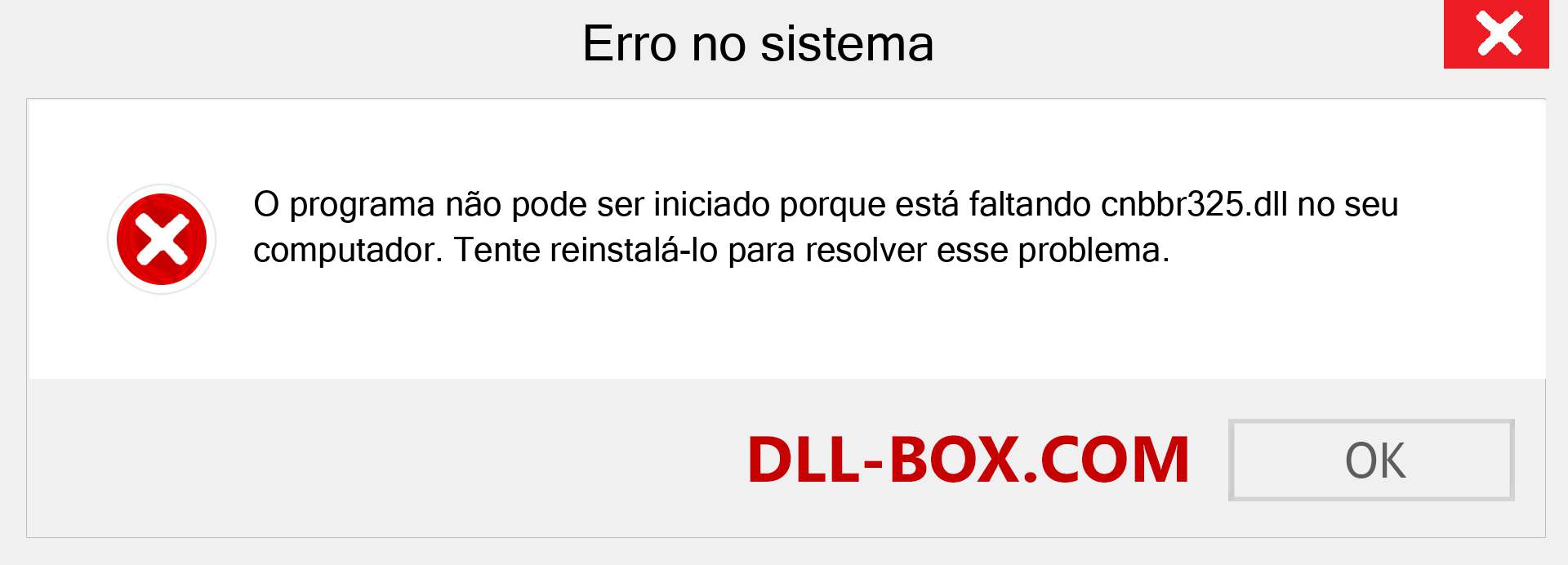 Arquivo cnbbr325.dll ausente ?. Download para Windows 7, 8, 10 - Correção de erro ausente cnbbr325 dll no Windows, fotos, imagens